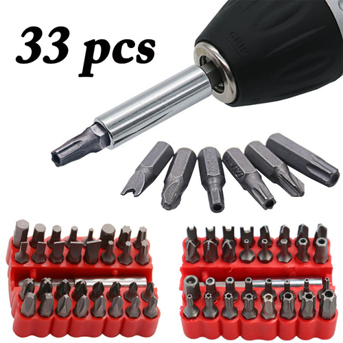 Ratchet 33pc piece set, bit set, special-shaped screwdriver bit, electric screwdriver accessories set