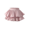 Children's cute skirt, white mini-skirt, fuchsia set, tutu skirt