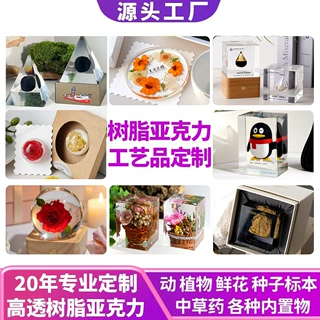 文旅文创树脂标本摆件 植物种子中药材包埋 OEM 定制纪念工艺品