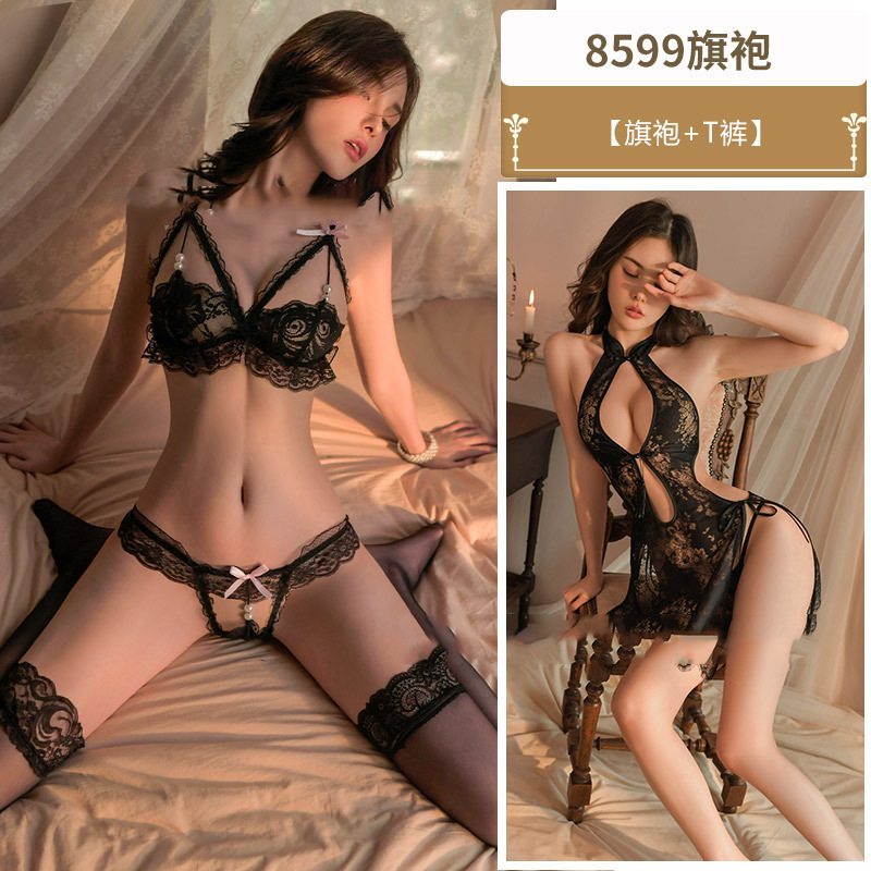 8822 블랙 프리삭스 + 8599 치파오 [치파오+티팬츠]