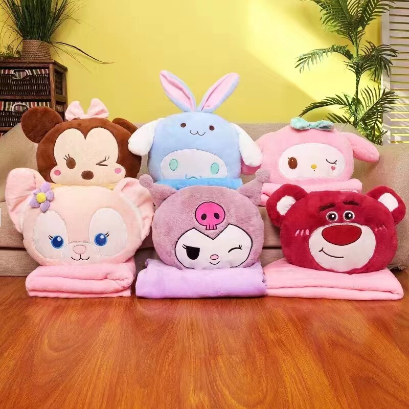 Exquisite Air-Conditioning Quilt Wholesale Cartoon Plush Pillow Air-Conditioning Blanket Lunch Break Blanket Summer Rest Companion Office Essentials