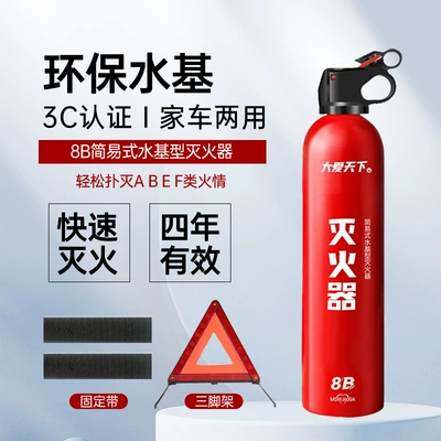 Car-Mounted Fire Extinguisher 600ml: Vehicle fire extinguisher - 550ml-big-love-13b-fixed-strap-tripod