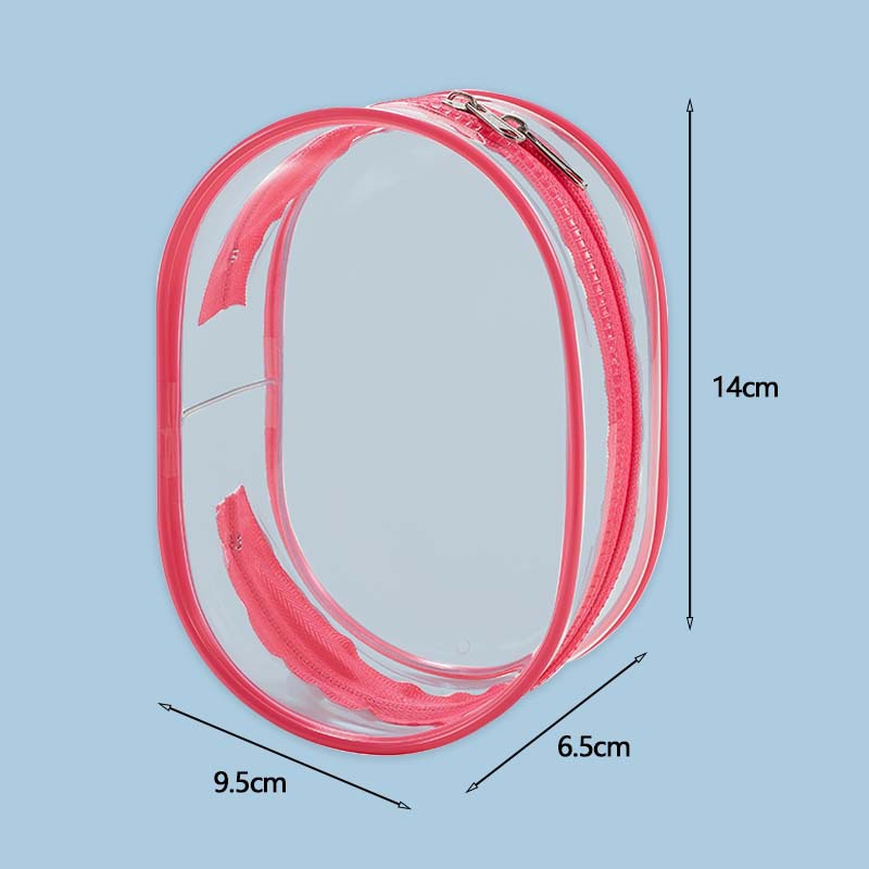 Thickened—large [14cm] oval—naked bag [rose red]