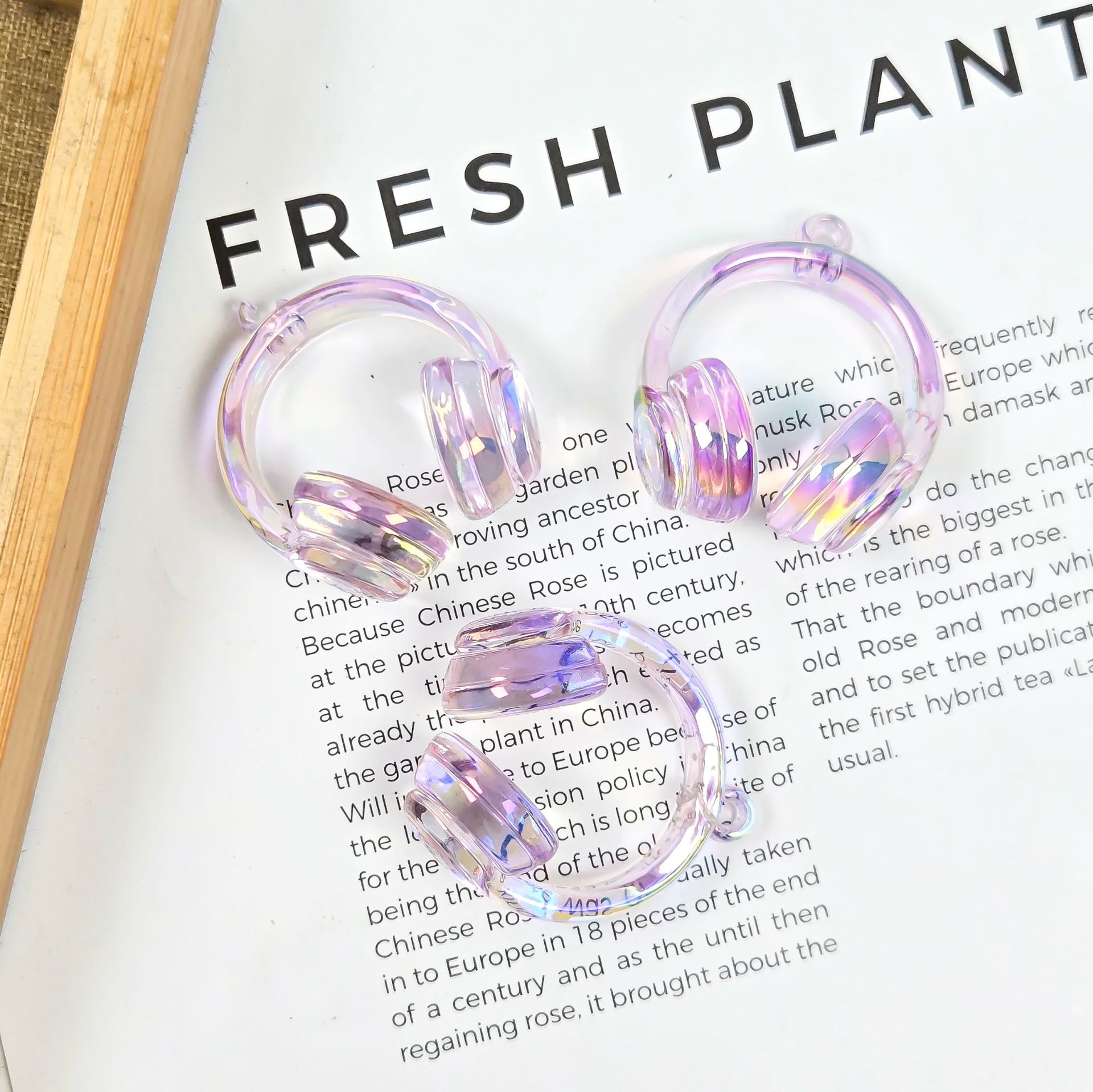 アクリルペイント 2 色グラデーションヘッドフォンビーズぶら下げ穴ビーズ diy 携帯電話チェーンペンダントネックレス素材ジュエリーアクセサリー