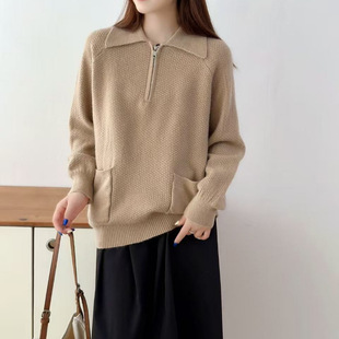 �W���L�¿�I���^�L��������eᘿ�ë��Lapel knitted sweater