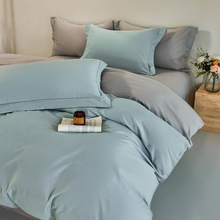 A类长绒棉全棉磨毛四件套60S加厚贡缎100%纯棉家用床单床笠套件