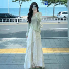 早开春季2026超火减龄穿搭一整套韩系ootd巨好看的漂亮两件套装女