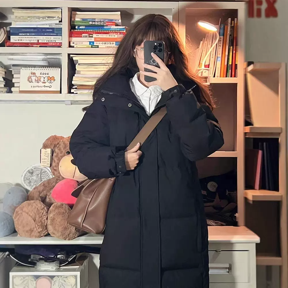 羽绒棉服女中长款过膝冬装新款2025中戏艺考爆款棉衣加厚棉袄外套