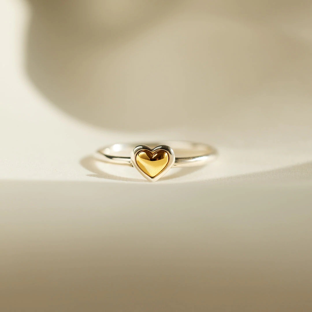 6g Weight Rings Classification 925 Sterling Silver Heart Shape Rings