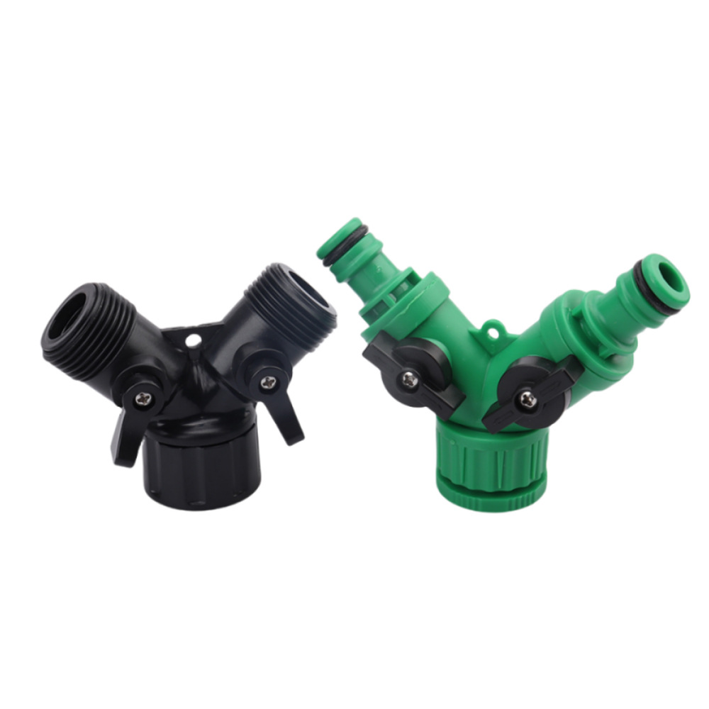 Lavadora grifo desviador conector de tres vías y pezón de plástico en forma de Y uno en dos conector de pezón de cobre 4 / 6