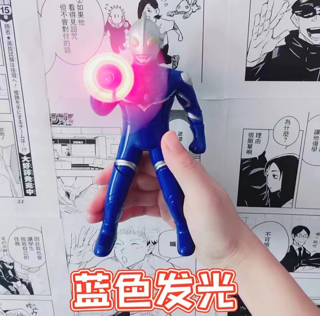 Douyin Superman Mini ventilador portátil portátil luminoso portátil ventilador de presión manual Regalo de juguete luminoso manual