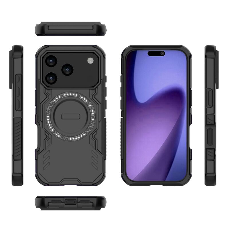 Suitable for Apple Iphone17Promax Two-In-One Magnetic Military Anti-Fall Mobile Phone Case 16 Protective Cover 15 Export Suitable for Apple Iphone17Promax Two-In-One Magnetic Military Anti-Fall Mobile Phone Case 16 Protective Cover 15 Export