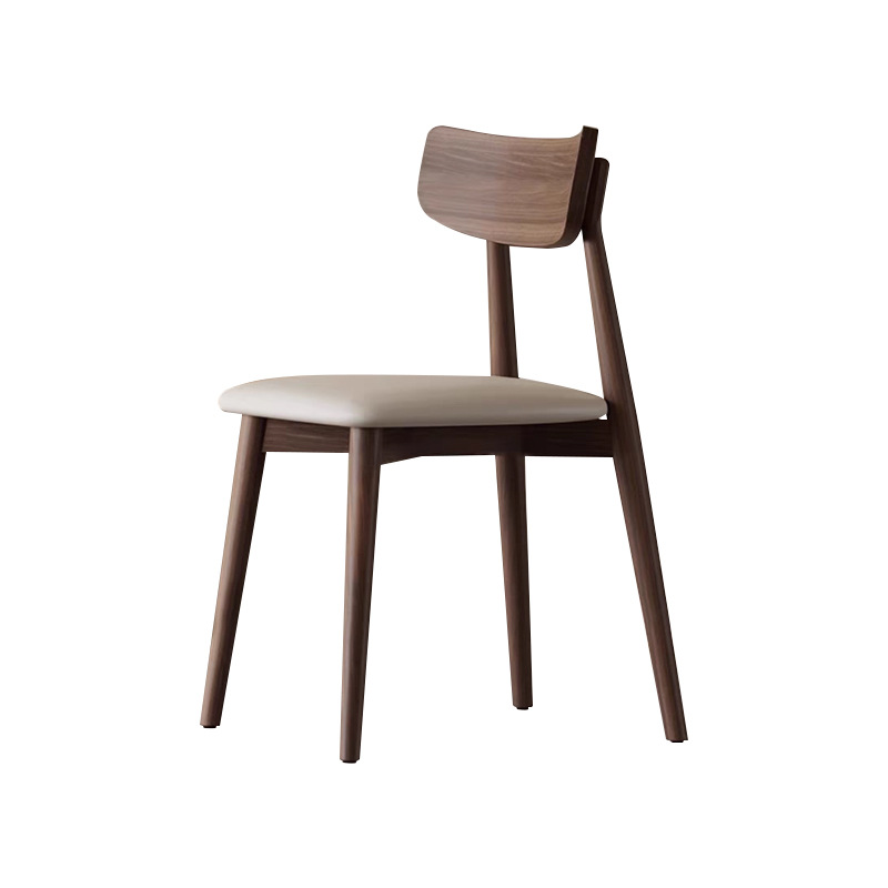 Sillas de comedor de madera maciza, sillas de respaldo modernas y sencillas, taburetes de comedor de hotel