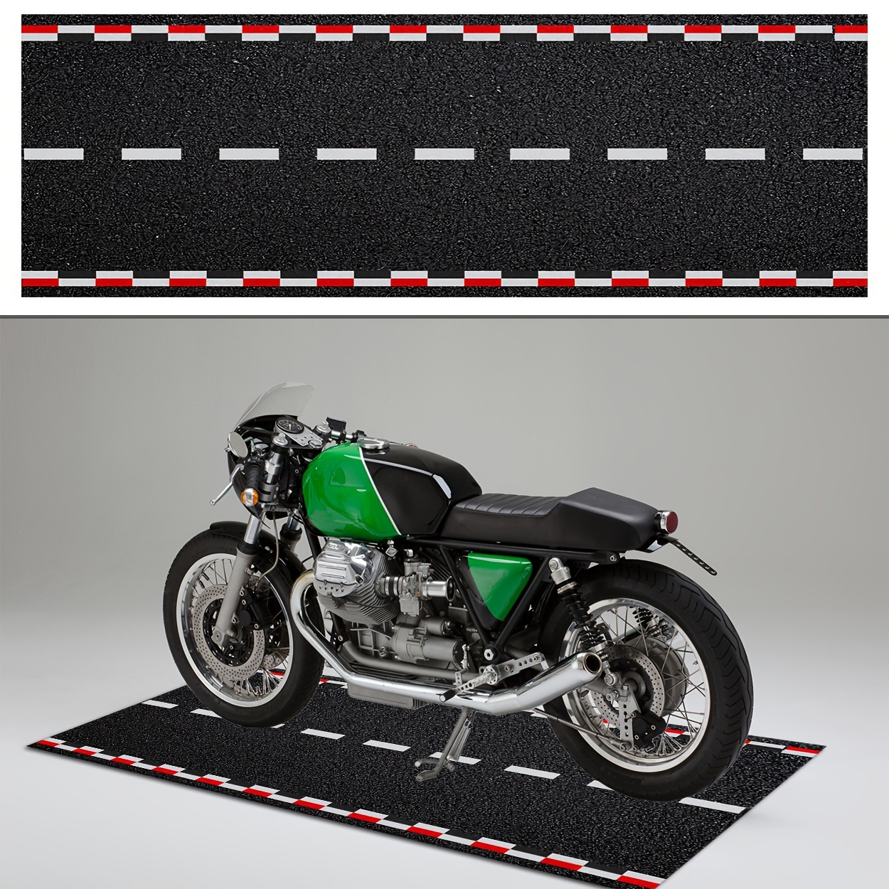 Temu Motorcycle Strip Carpet Booth Decorative Carpet Harley Motorcycle Mat Motorcycle Repair Stain-Resistant Floor Mat