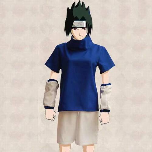 Wholesale Naruto Uzumaki Shippuden Himawari Ninja Mask Cosplay Anime Performance Costume Sasuke Teenager Set