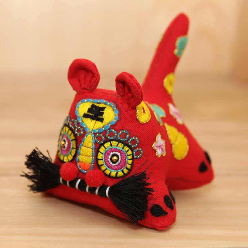 Patchwork doll-cai Tiger (producto no terminado) + 16,5 cm bordado de plástico estiramiento