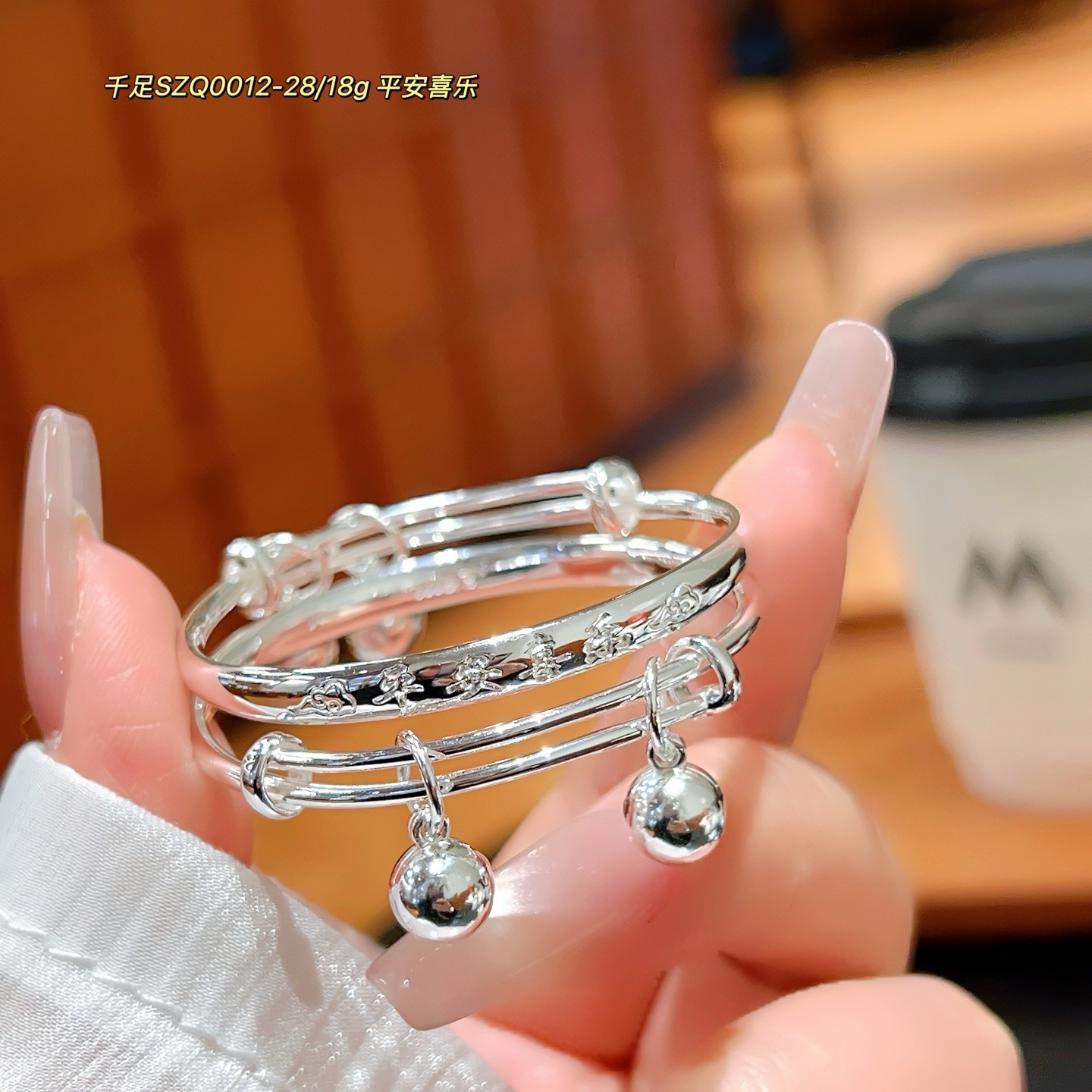 Brazalete de plata para bebés, brazalete de plata 999 inteligente y brillante para niños, niños, niñas y niños, joyas de plata de luna llena