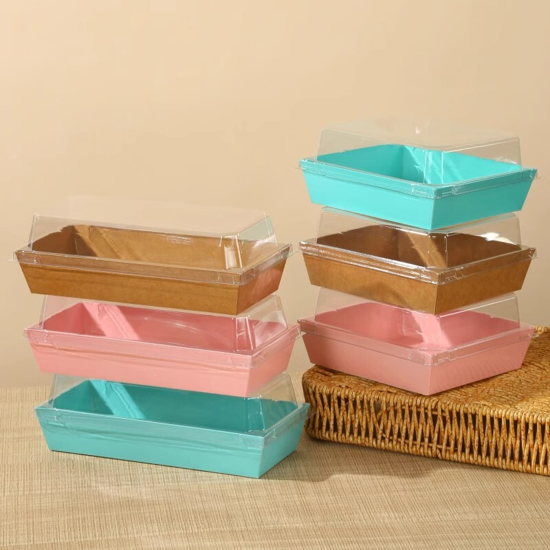 ケーキ箱サンドイッチ箱卸売り焙煎包装デザート包装箱雪媚娘包装ネット赤透明紙箱|undefined