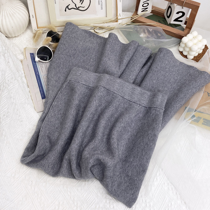 GraceChic Orta Boy Örme Denizkızı Etek Kadınlar İçin 2023 Sonbahar Kış Fransız Retro Çok Yönlü Yüksek Bel Dar Kesim Zarif Yarım Etek_voghion.com