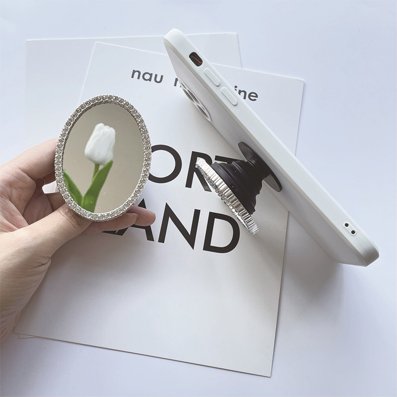20g Weight Mobile Phone Universal Applicable Brands Airbag Bracket Classification Acrylic, Mirror Material Round, Oval, Heart Shape Pattern Classic Style Style Round Oval Heart Shape Acrylic Mirror Classic Style Mobile Phone Universal Airbag Bracket 1