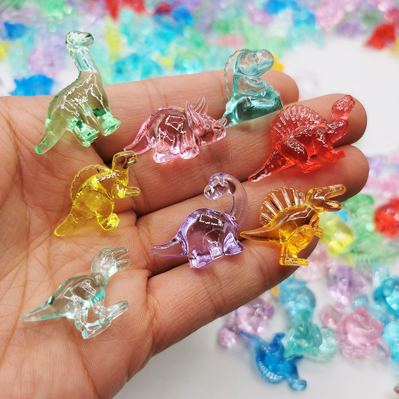 Cartoon Crystal Mini Dinosaur Toy Children's Interactive Triceratops Tyrannosaurus Rex Simulation Animal Model Handmade Cartoon Crystal Mini Dinosaur Toy Children's Interactive Triceratops Tyrannosaurus Rex Simulation Animal Model Handmade