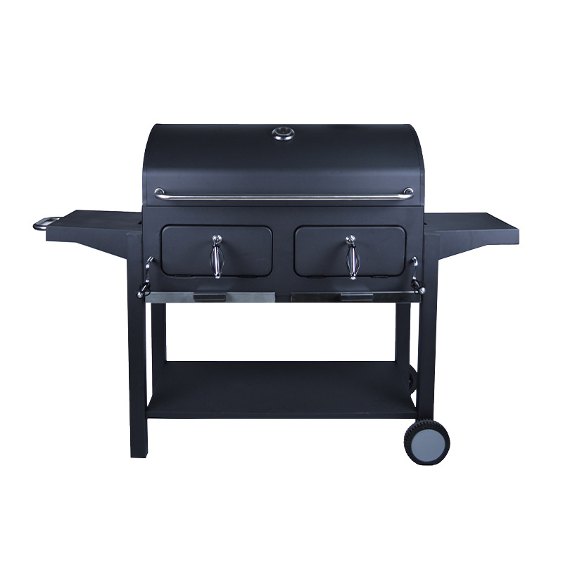 Largo y grueso horno de parrilla comercial al aire libre estilo americano parrilla de carbón jardín patio hotel villa horno