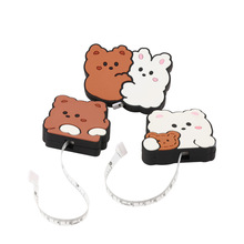 创意可爱便携卡通小卷尺1米1.5米ins回弹量三围软尺定礼品印logo