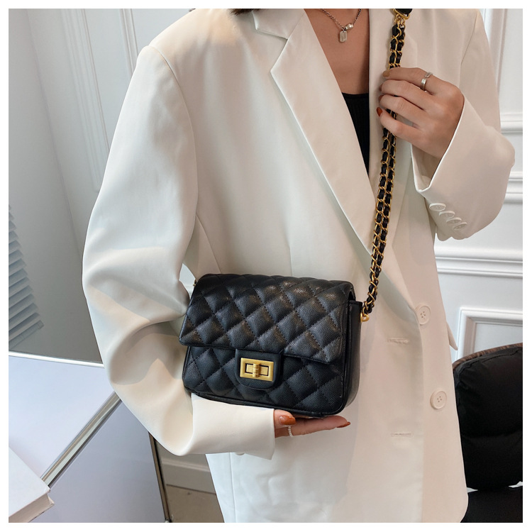 Diamond Pattern Chain Bag 2021 New Fashion Autumn Women Bag Western Style Shoulder Messenger Bag All-matching Ins display picture 1