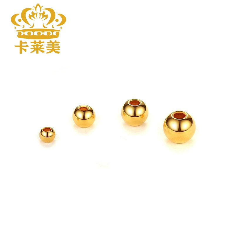 Ступня золото 999 трансферных бусин 3D ТВЕРДОЕ ЗОЛОТО круглая перламутровая поверхность древний метод одиночный объемный маленький золотой браслет из бусин простая Серия Ветер