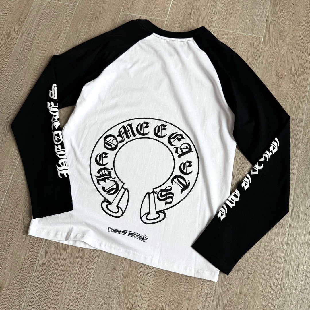 Chrome Hearts Horseshoe Raglan T-shirt White Black