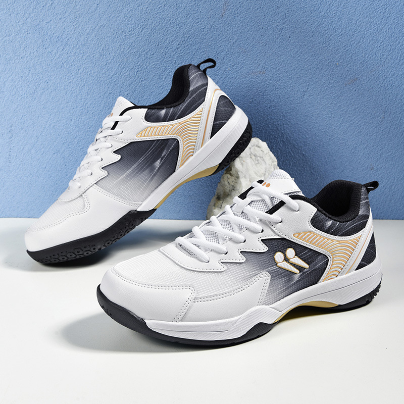 Zapatos de bádminton de malla transfronteriza, zapatos de entrenamiento para hombres y mujeres, zapatos deportivos respirables antideslizantes y antideslizantes