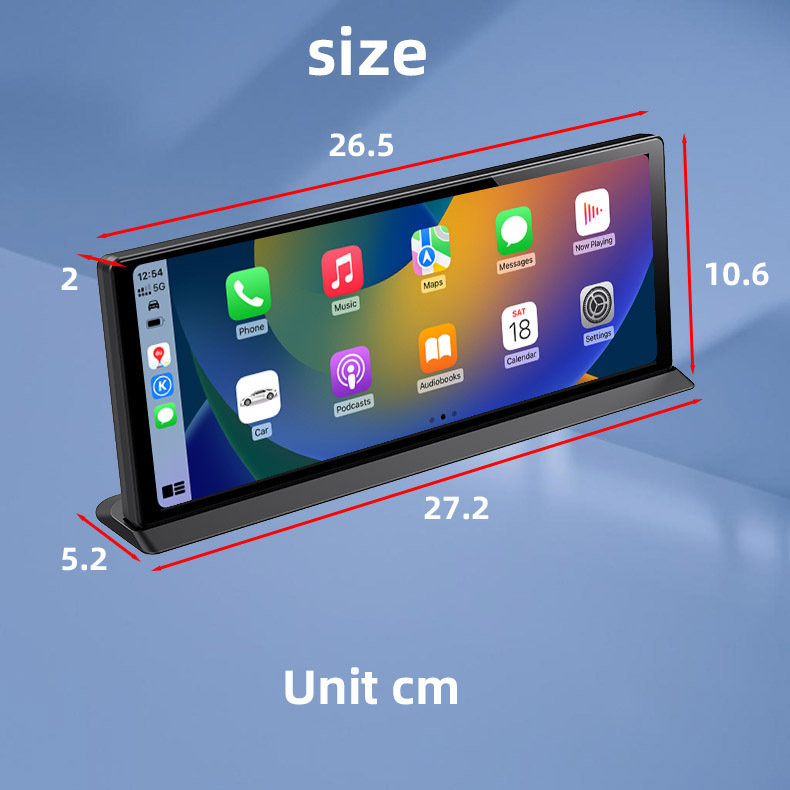 10.26inch Large-Screen Center Console Carplay Android Auto Screen Mirroring 4K Dash Cam 1080P Reversing Camera B