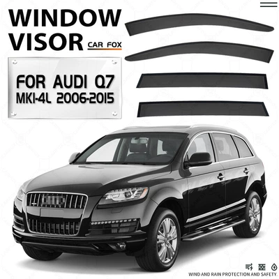 Q7 Window visor, Rain shield - standard-packaging-without-logo-audi-q7-mk1-4l-2006-2015-organic-glass-no-bright-strip-window-rain-shield
