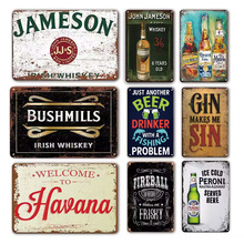 Rustic Home Decor Tin Sign Vintage Beer Logo Poster Metal跨