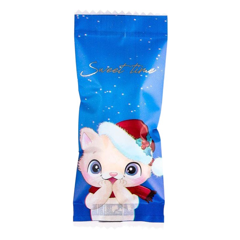 Bolsa de galletas para hornear bolsa de embalaje de nugat leche caramelo dibujos animados maní crujiente esmerilado máquina de sellado bolsa de caramelo transparente
