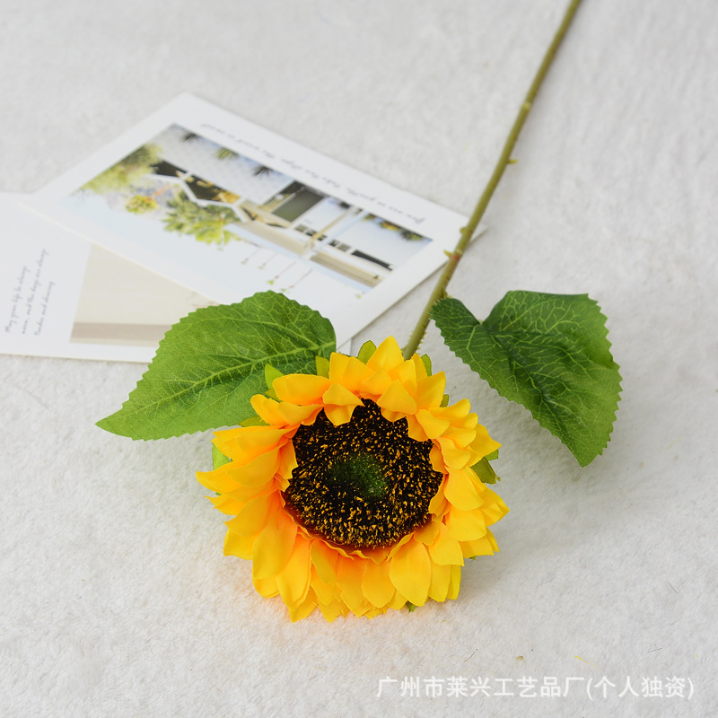 Simulación latina girasol flores de sol decoración para el hogar flores falsas tela de seda flores rojas accesorios de fotos de picnic al por mayor