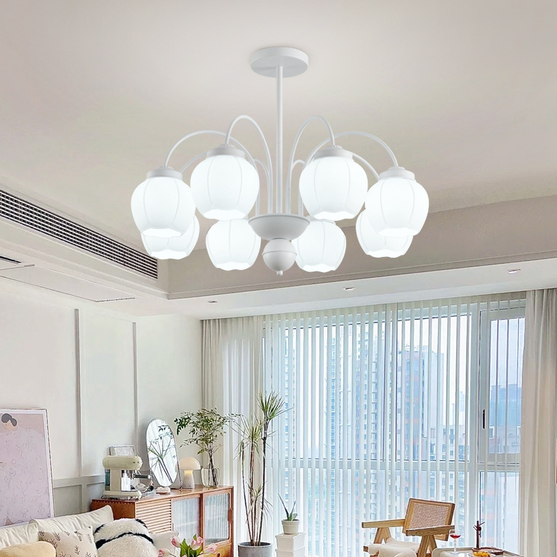 Lámpara de calabaza nórdico moderno minimalista estilo crema salón dormitorio restaurante Bauhaus Net luz roja Ventas Directas la fábrica