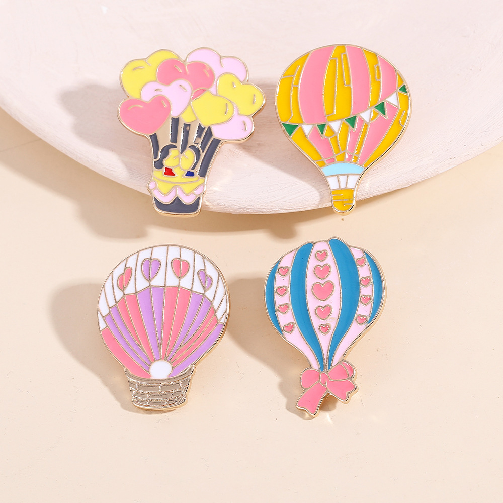 Daily Occasion IG Style Pin Balloon Alloy Enamel Plating Unisex Brooches