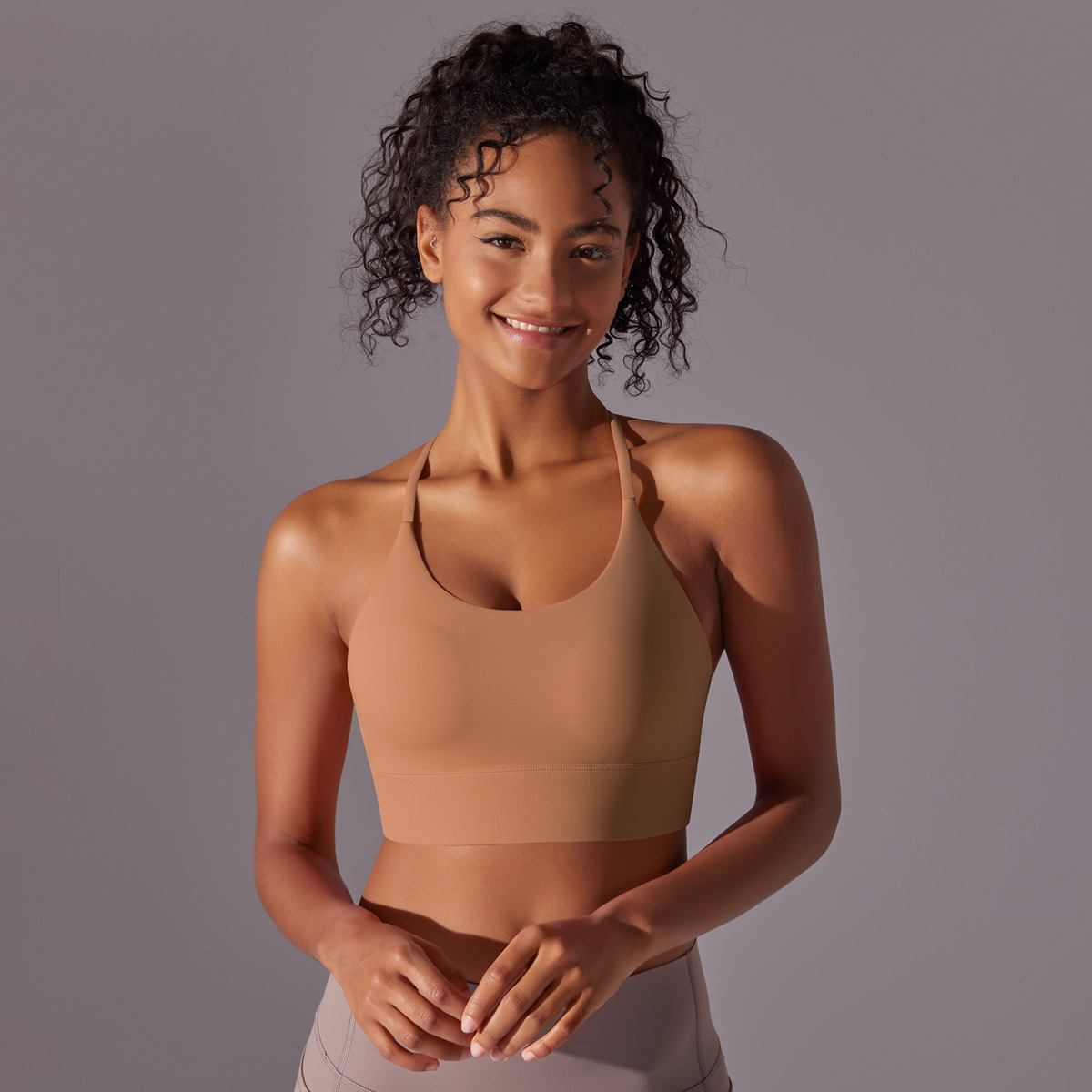 140g Weight Sleeveless Sleeve Length Nylon Fabric Type Short Top Length Halter Crisscross Tank Tops Type Fitness, Yoga, Sports Occasion Halter Neck Neckline Solid Color Pattern Sports Style Sports Solid Color Nylon Halter Neck Active Tops Halter Crisscross Tank 65