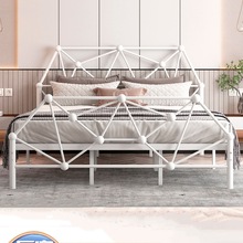 铁艺床双人床现代简约1.8米1.5m儿童女孩公主床1.2米公寓铁架铁床