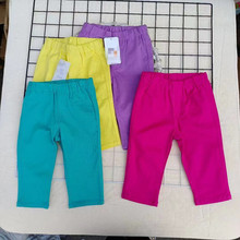 日单裤子 23新男女童中大童棉弹力七分裤日本品牌裤子批发