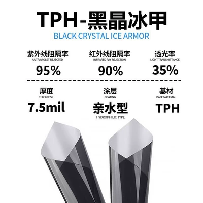 Ppf Roof Explosion-Proof Sun Protection | Automotive Film - 152m-151m-roll-tph-black-crystal-ice-armor-black