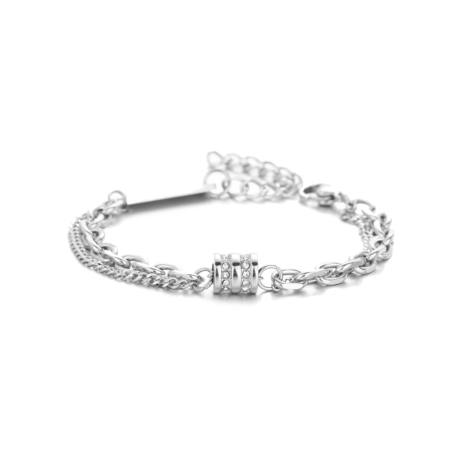 Double Layer Diamond Bracelet For Men And Women Personalized_voghion.com