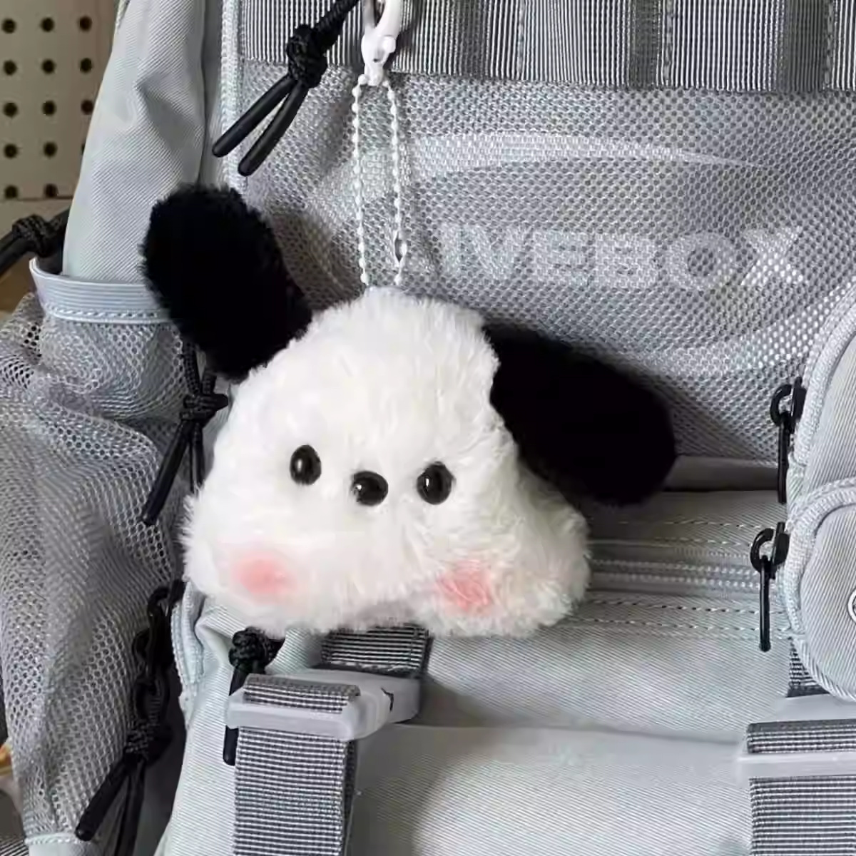 Hermoso paquete de perros Pacha, colgante suave, pelusa suave, colgante rojo para perros, llavero, bolso, colgante de cadena, cinturón colgante