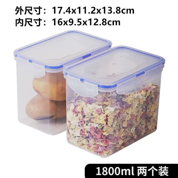 Rectangular, 1800 ml