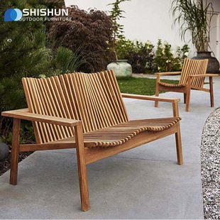 Outdoor Casual Garden Table and Chair Combination Villa Courtyard Hotel Homestay Milk Tea Shop Cafe Dining Chair Furniture