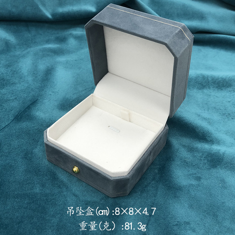 金ボタン八角形プリントアクセサリーボックス日本式レースアクセサリーボックスファッション真珠アクセサリーボックス指輪ボックスネックレスボックス