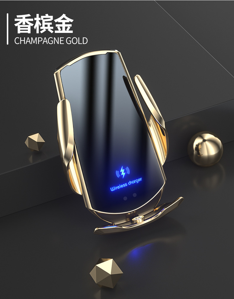 Magic Clip Q3 Car Mobile Phone Wireless Charging Bracket 15W Induction Navigation Bracket Car Supplies Factory Wholesale Cross-Border