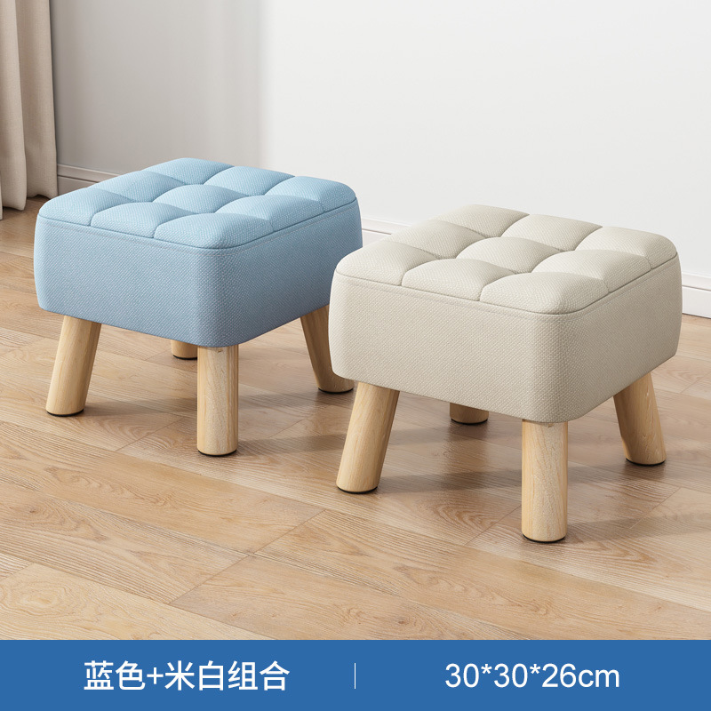 Pequeño taburete hogar pequeño taburete sala de estar sofá taburete simple paño enano taburete