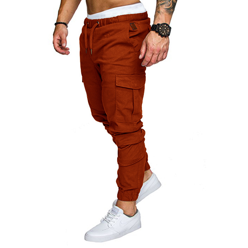 casual sports solid color trousers